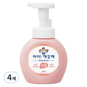 아이깨끗해 항균 폼 핸드솝 복숭아향, 250ml, 4개