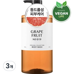 해피바스 오리지널 컬렉션 자몽 바디워시, 910g, 3개