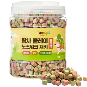 탐사 강아지 플레이 노즈워크 말랑 져키 간식, 황태맛, 1kg, 1개