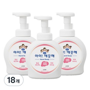 아이깨끗해 핸드워시 용기형 상큼한레몬향, 490ml, 18개