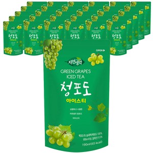 자연생각 청포도 아이스티, 190ml, 50개