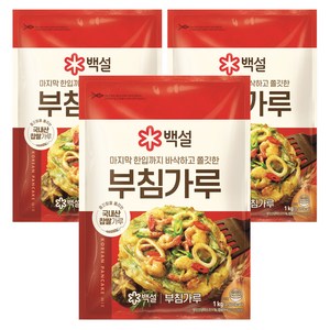 백설 부침가루, 1kg, 3개