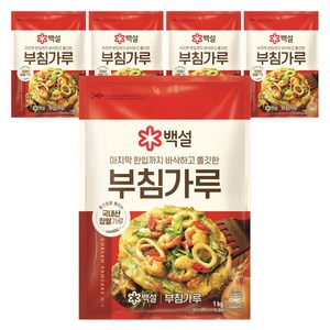 백설 부침가루, 1kg, 5개