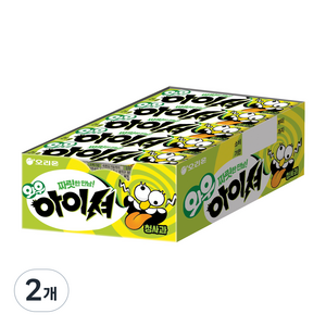 오리온 와우 아이셔 청사과맛 껌 15p, 21g, 2개