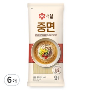 백설 중면, 900g, 6개