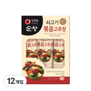 청정원순창 쇠고기볶음고추장, 60g, 12개