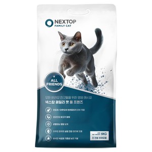 넥스탑 고양이 전연령 패밀리캣 사료, 닭, 5kg, 1개