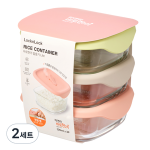 락앤락 바로한끼 밥용기 LITE 3종 세트, 2세트, 320ml (3p)