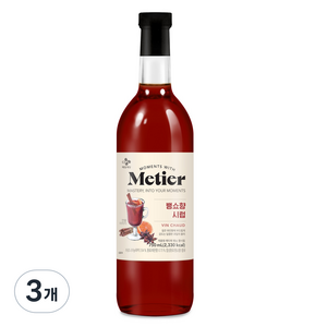 메티에 뱅쇼향 시럽, 3개, 750ml