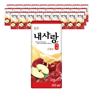 웅진 내사랑 사과 드링크, 185ml, 48개