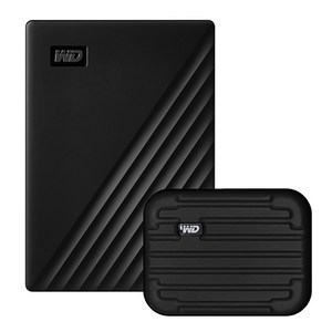 WD My Passport 휴대용 외장하드 + 파우치, 4TB, 블랙