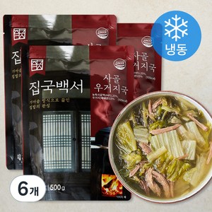 집국백서 사골우거지국 (냉동), 500g, 6개