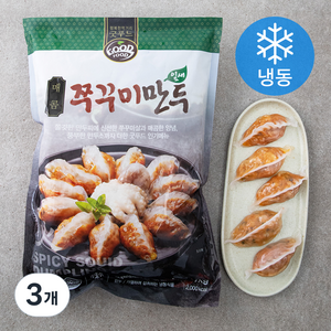 굿푸드 매콤 쭈꾸미 만두 (냉동), 1kg, 3개