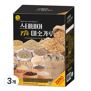 우리차 스테비아 17곡 미숫가루 40p, 3개, 800g