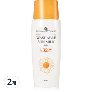 보타니컬테라피 베이비 워셔블 썬밀크 유아 선크림 SPF32 PA++, 80ml, 2개