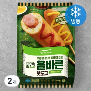 풀무원 올바른 핫도그 개별 (냉동), 525g, 2개