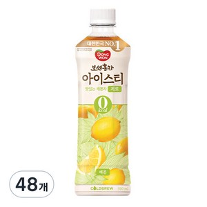 동원보성홍차 아이스티 제로 레몬, 48개, 500ml