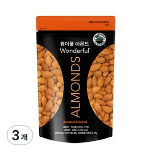 파라마운트팜스 원더풀 아몬드, 200g, 3개