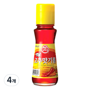 오뚜기옛날 고추맛 기름, 80ml, 4개