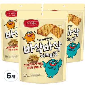 어가찬 소리까지 맛있는 바삭바삭 어포튀김, 100g, 6개