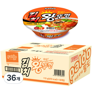 팔도 김치왕뚜껑 110g, 36개