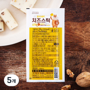 끌레베르 치즈스틱 호두, 98g, 5개