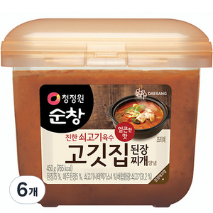 [K쇼핑]청정원 고깃집 된장, 450g, 6개