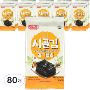 시골김 참기름김 도시락김, 4g, 80개