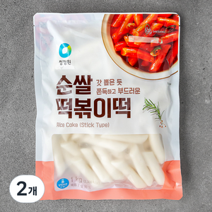 청정원 순쌀 떡볶이떡, 1kg, 2개