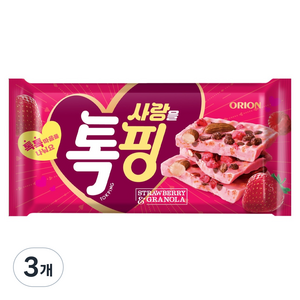 오리온 톡핑 스트로베리 그래놀라, 43g, 3개