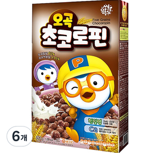 씨알로 뽀로로 오곡 초코로핀 시리얼, 520g, 6개