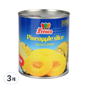 Fresco 파인애플 슬라이스 통조림, 830g, 3개