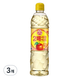 오뚜기 2배 사과식초, 900ml, 3개