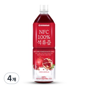 참앤들황토농원 NFC 착즙원액 석류즙, 1L, 4개