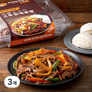 마이셰프 매콤 소고기 고추 잡채 꽃빵 2인분, 560g, 3개