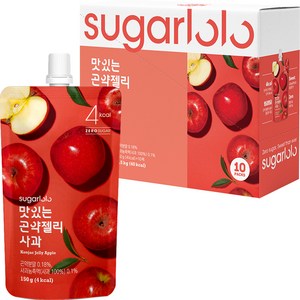 슈가로로 맛있는 곤약젤리 사과 10개입, 150g, 10개