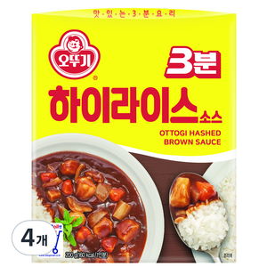 오뚜기3분 하이라이스, 200g, 4개