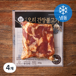 올반 바짝오리 간장불고기 (냉동), 200g, 4팩