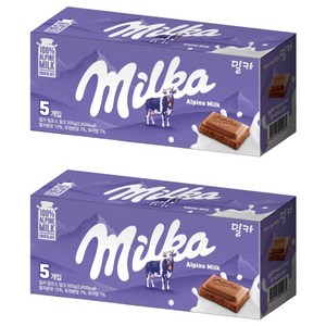 밀카 알프스 밀크 초콜릿 5p, 500g, 2개