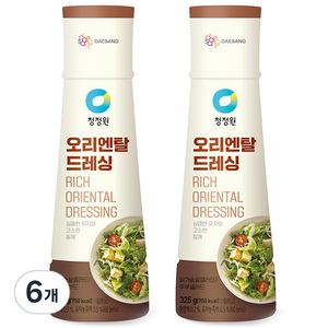 청정원 오리엔탈드레싱, 325g, 6개