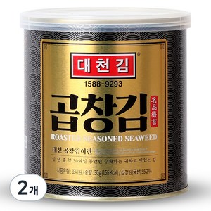 대천김 곱창김 캔, 30g, 2개