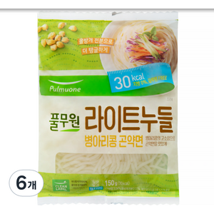 풀무원 라이트누들, 150g, 6개