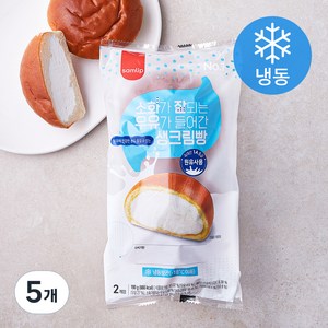 삼립 소화가 잘되는 우유가 들어간 생크림빵 (냉동), 95g, 2개입, 5개