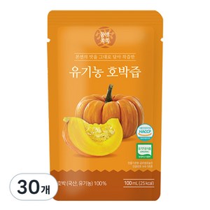 몸애쏙쏙 유기농 호박즙, 100ml, 30개