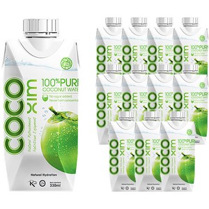 코코씸 100프로 퓨어 코코넛 워터, 330ml, 12개