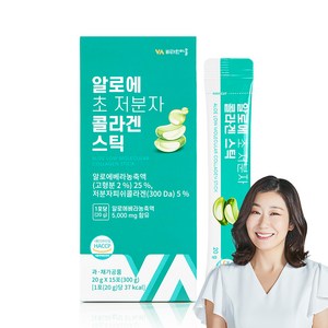 비타민마을 알로에 초 저분자 콜라겐 젤리 스틱 1박스 15포, 300g, 1개