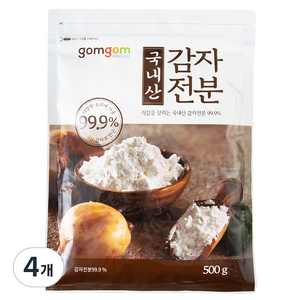 곰곰 국내산 감자 전분, 500g, 4개