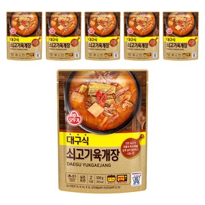 오뚜기 대구식 쇠고기육개장, 500g, 6개
