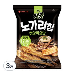 롯데웰푸드 오잉 노가리칩 청양마요맛, 60g, 3개