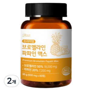 밸런스궁합 브로멜라인 파인애플 파파인 맥스 36g, 2개, 60정